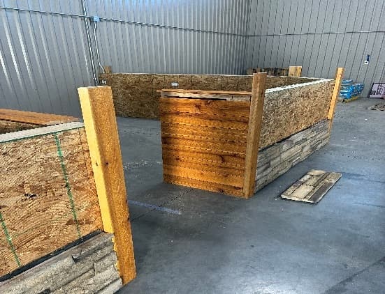 Timber posts and a wood-paneled front detailing the new sales counter
